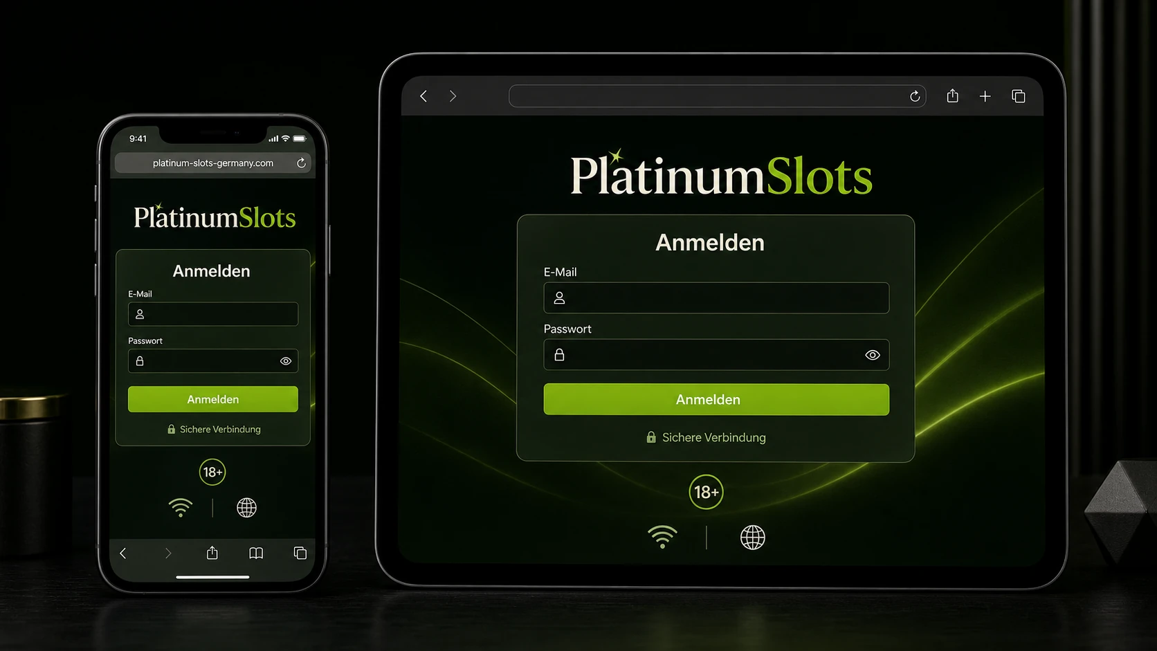 Anmeldung auf Smartphone und Tablet