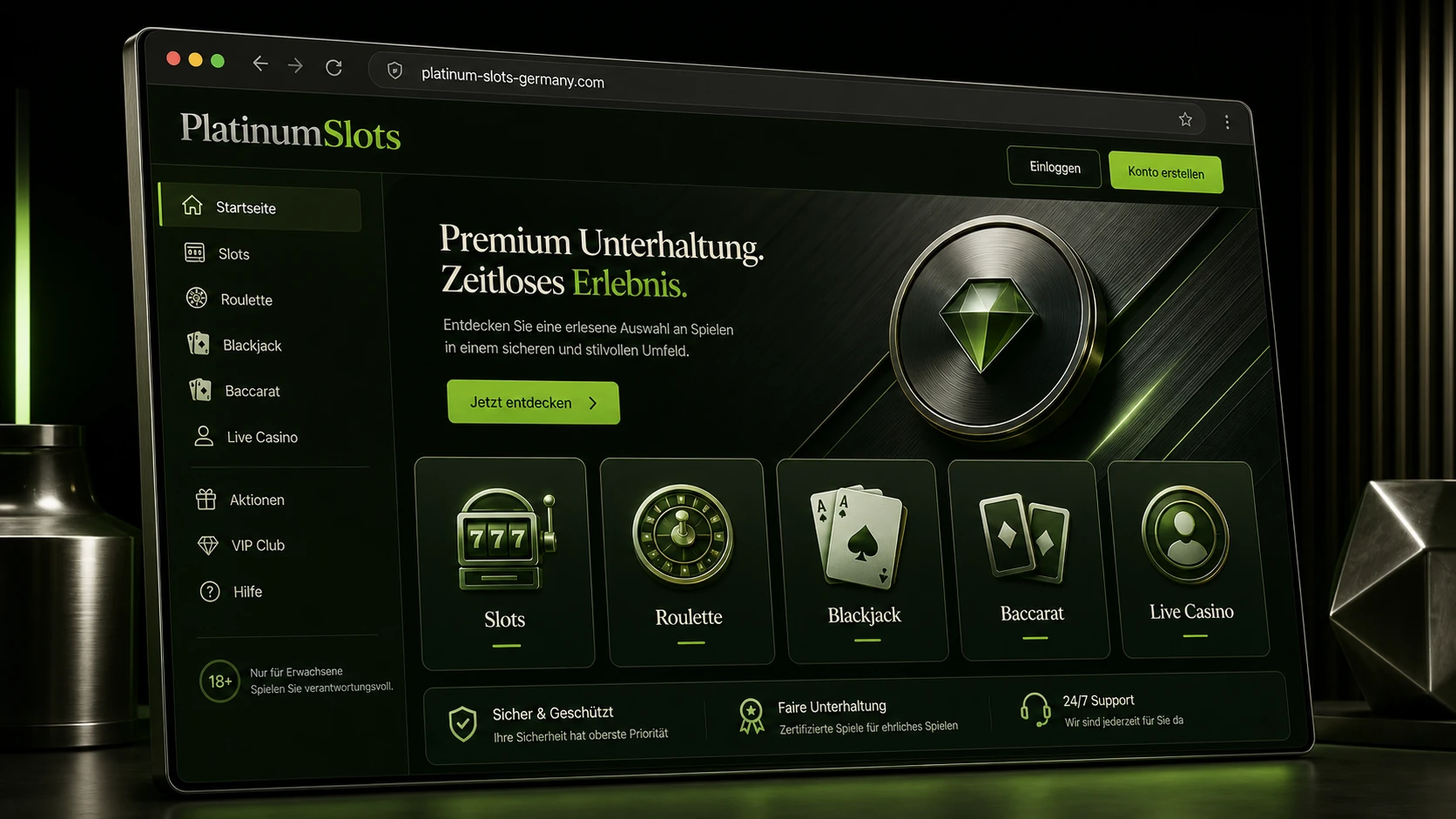 Was bietet Platinum Slots Casino?