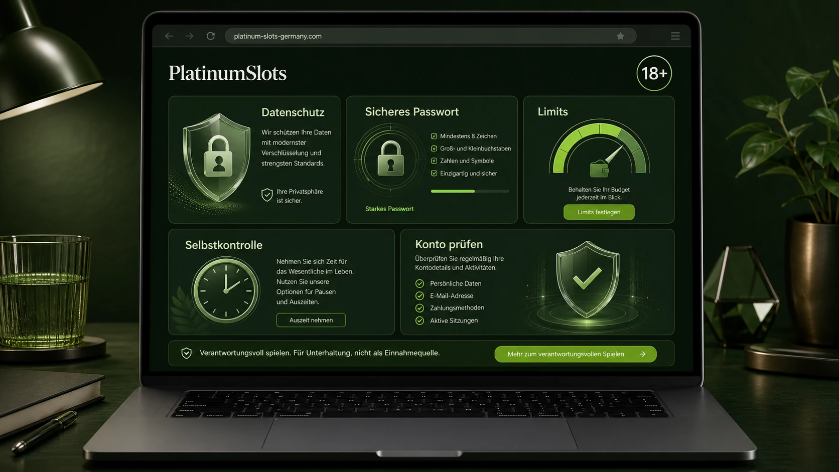 Sicherheit und verantwortungsbewusstes Spielen